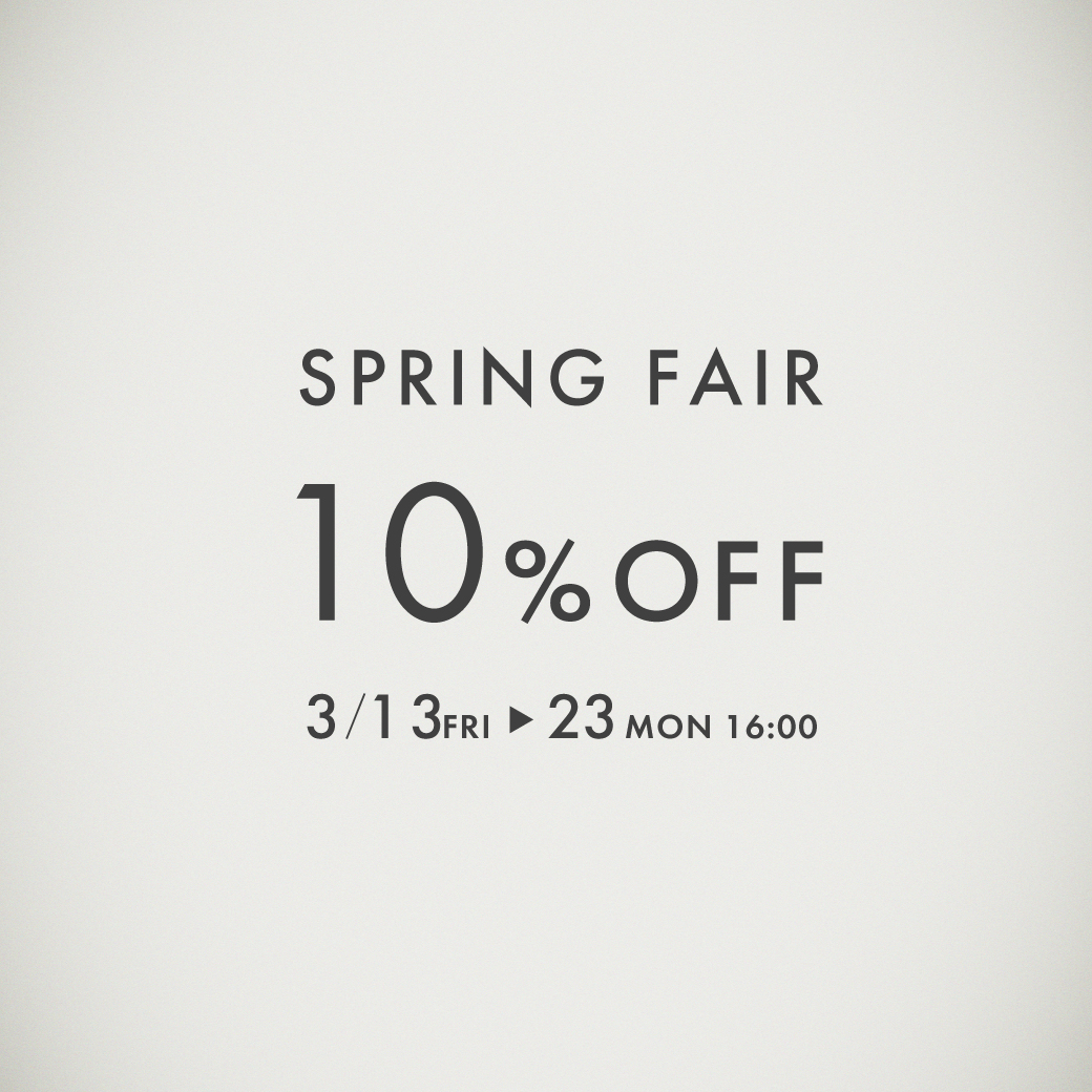 新作アイテム10％OFFSPRING FAIR開催中！