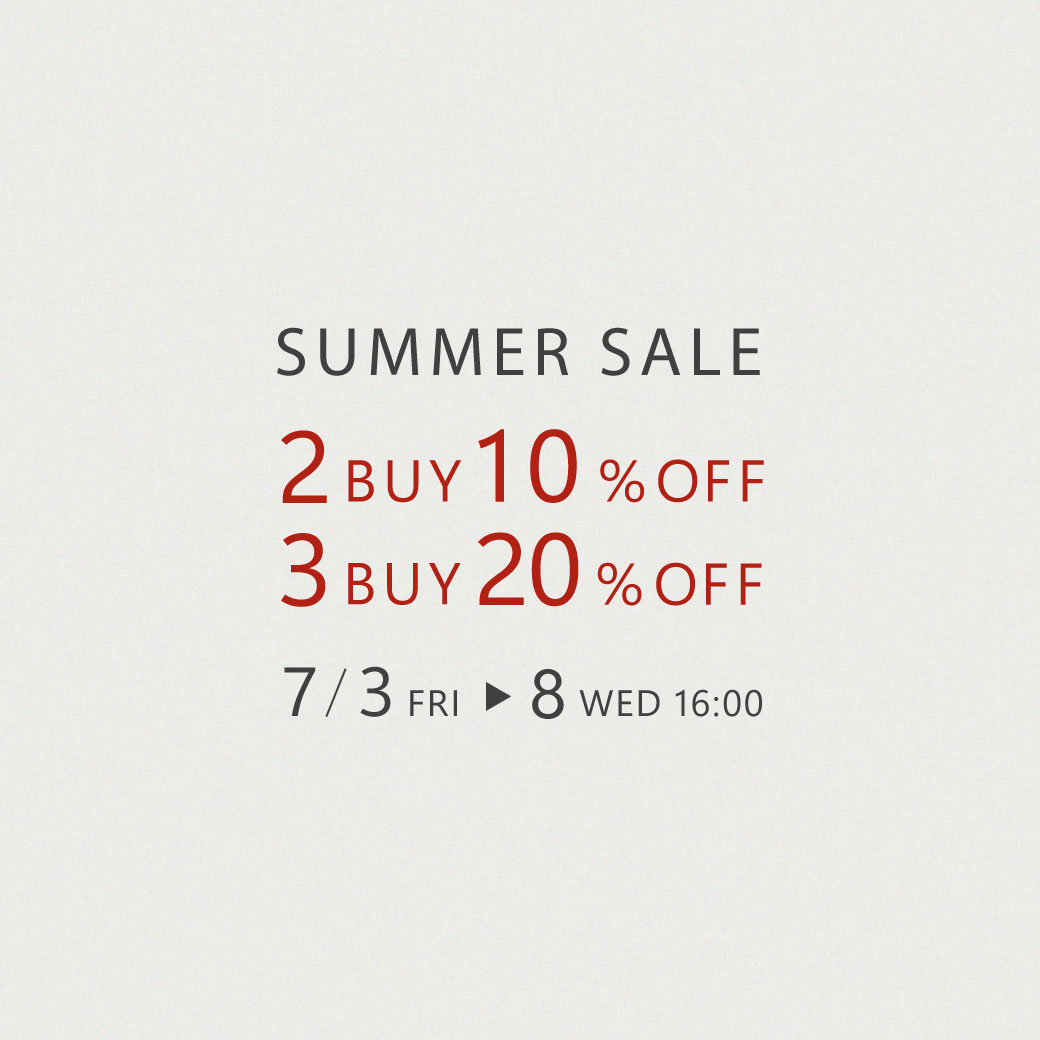 2点10％OFF 3点20％OFF キャンペーン開催中
