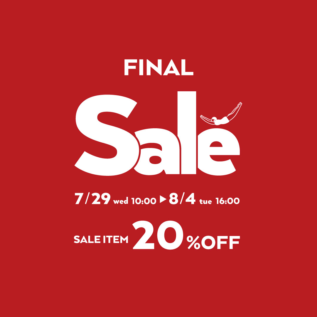 FINAL SALEセールアイテム20％OFF